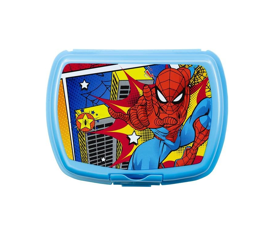 Svačinový box Spiderman modrý