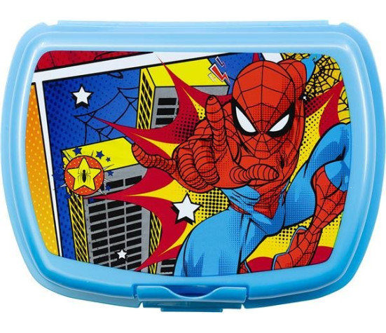 Svačinový box Spiderman modrý