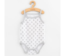 Kojenecké body bez rukávů New Baby Classic II hvězdičky šedé holka Kojenecké body bez rukávů New Baby Classic II hvězdičky šedé holka