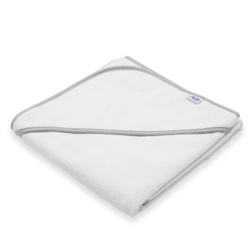 Dětská froté osuška s kapucí New Baby BASIC 80x80 bílo-modrá, Modrá