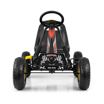 Dětská šlapací motokára Go-kart Milly Mally Thor černá