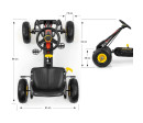 Dětská šlapací motokára Go-kart Milly Mally Thor černá