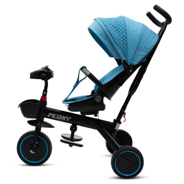 Dětská tříkolka Baby Mix Peony EVA modrá, Modrá