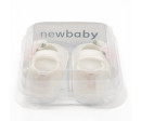 Kojenecké saténové capáčky New Baby Ivory Flowers 0-3 m