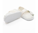 Kojenecké saténové capáčky New Baby Ivory Flowers 6-12 m