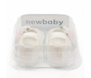 Kojenecké saténové capáčky New Baby Ivory Flowers 12-18 m