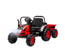 Elektrický traktor s vlečkou Milly Mally Farmer červený, Červená