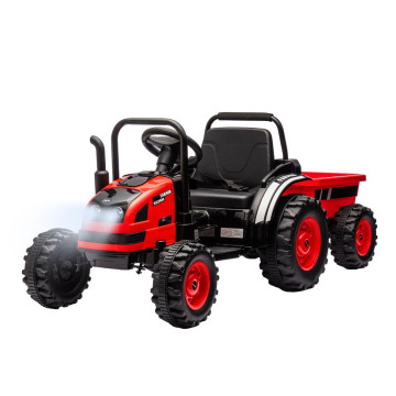 Elektrický traktor s vlečkou Milly Mally Farmer červený, Červená