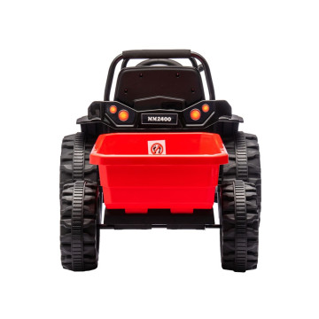 Elektrický traktor s vlečkou Milly Mally Farmer červený, Červená