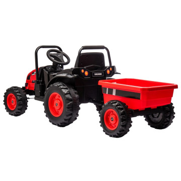 Elektrický traktor s vlečkou Milly Mally Farmer červený, Červená