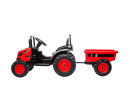 Elektrický traktor s vlečkou Milly Mally Farmer červený, Červená