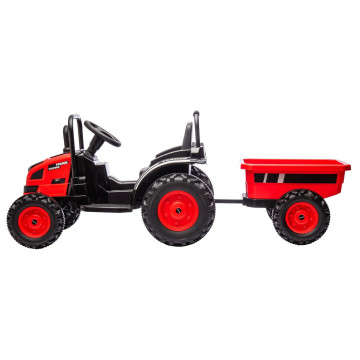 Elektrický traktor s vlečkou Milly Mally Farmer červený, Červená