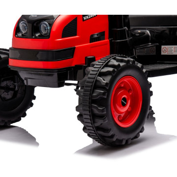 Elektrický traktor s vlečkou Milly Mally Farmer červený, Červená