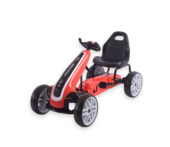 Dětská šlapací motokára Go-kart Milly Mally Power červená