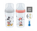 Kojenecká láhev NUK Perfect Match MICKEY Temperature Control 260 ml red