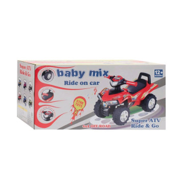 Dětské odrážedlo se zvukem Čtyřkolka Baby Mix zelená