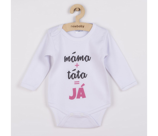 Body s potiskem New Baby máma plus táta rovná se JÁ