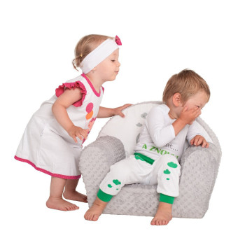 Dětské křeslo z Minky New Baby Liška mátové, Zelená