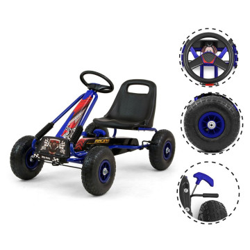 Dětská šlapací motokára Go-kart Milly Mally Thor modrá, Modrá