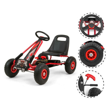 Dětská šlapací motokára Go-kart Milly Mally Thor červená, Červená