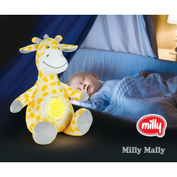 Plyšový usínáček žirafa s projektorem Milly Mally