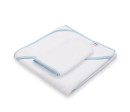 Dětská froté osuška s kapucí New Baby BASIC 80x80 bílo-modrá, Modrá Dětská froté osuška s kapucí New Baby BASIC 80x80 bílo-modrá, Modrá