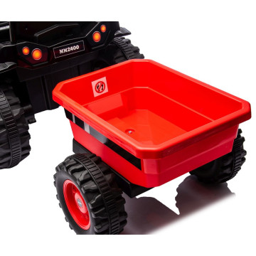 Elektrický traktor s vlečkou Milly Mally Farmer červený, Červená