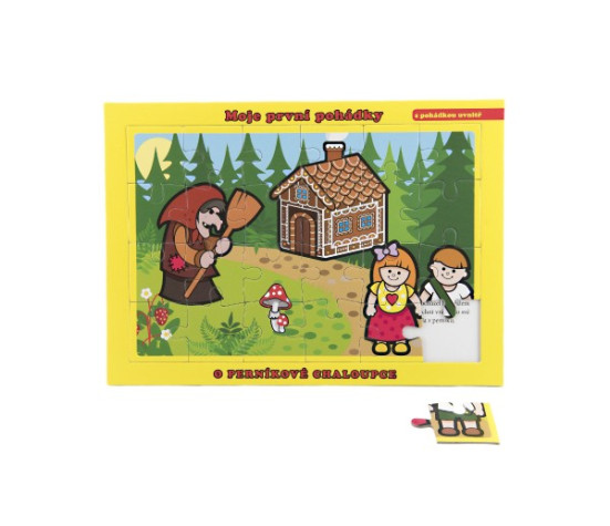 Puzzle deskové O Perníkové Chaloupce 26x17cm 24 dílků Moje první pohádky