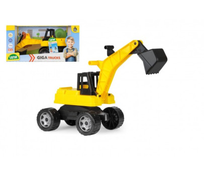 Bagr žlutočerný Giga Trucks plast 70cm v krabici 70x35x29cm