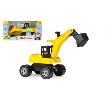 Bagr žlutočerný Giga Trucks plast 70cm v krabici 70x35x29cm