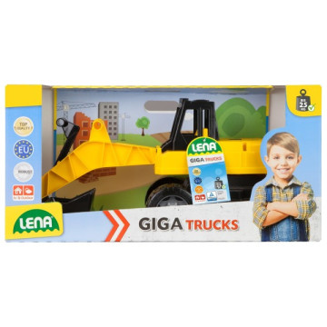 Bagr žlutočerný Giga Trucks plast 70cm v krabici 70x35x29cm