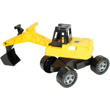 Bagr žlutočerný Giga Trucks plast 70cm v krabici 70x35x29cm