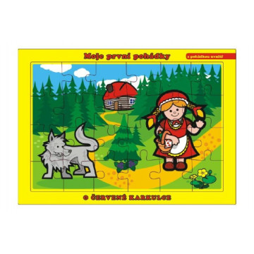 Puzzle deskové O Červené Karkulce 26x17cm 24 dílků Moje první pohádky