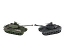 Tank RC 2ks 36cm+dobíjecí pack tanková bitva se zvukem se světlem v krabici 42x32x14cm