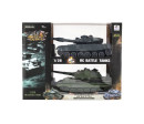 Tank RC 2ks 36cm+dobíjecí pack tanková bitva se zvukem se světlem v krabici 42x32x14cm