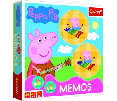 Pexeso papírové Prasátko Peppa/Peppa Pig společenská hra 36 kusů v krabici 20x20x5cm