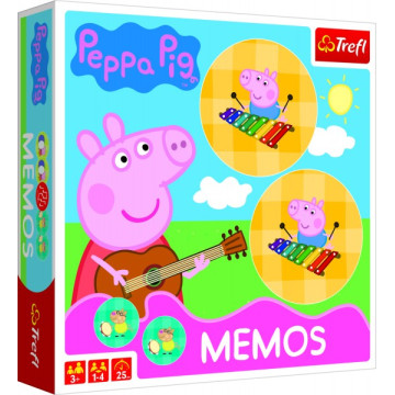 Pexeso papírové Prasátko Peppa/Peppa Pig společenská hra 36 kusů v krabici 20x20x5cm