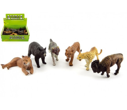 Zvířátka safari ZOO plast 10cm mix druhů 24ks v boxu