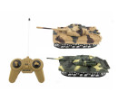 Tank RC 2ks 25cm plast na baterie se zvukem se světlem v krabici 43x17x19cm