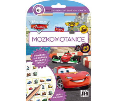 Mozkomotanice s tužkou Auta/Cars 15x21cm