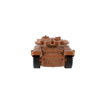 Tank RC 2ks 25cm tanková bitva+dobíjecí pack 27MHZ a 40MHz se zvukem se světlem v krabici 50x20x23cm