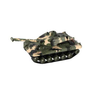 Tank RC plast 27cm 27MHz na baterie+dobíjecí pack se zvukem v krabici 37x17x19cm