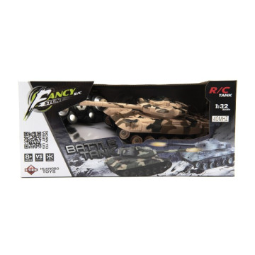 Tank RC plast 27cm 40MHz na baterie+dobíjecí pack se zvukem v krabici 37x17x19cm