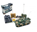 Tank RC 2ks 33cm+dobíjecí pack tanková bitva se zvukem se světlem v krabici 42x32x14cm