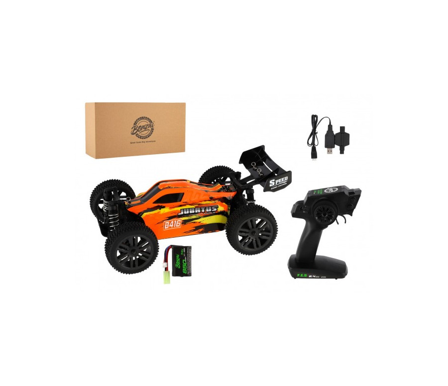 Auto RC Buggy Bonzai Jubatus terénní 30cm plast oranžové 2,4GHz na bat.+2xdob. pack v krab. 40x14x21