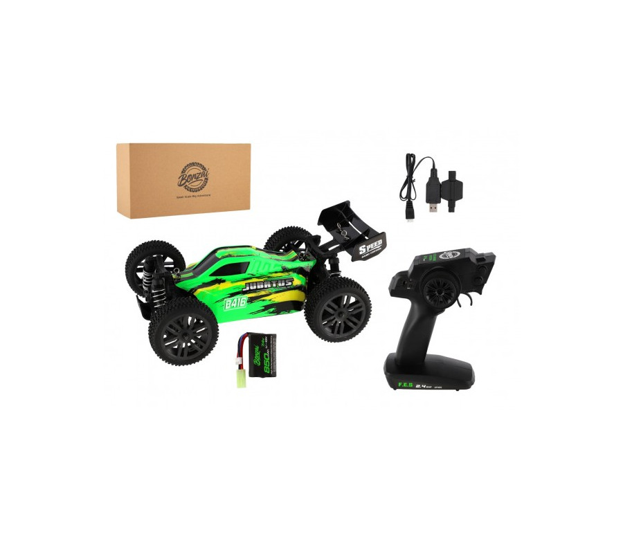 Auto RC Buggy Bonzai Jubatus terénní 30cm plast zelené 2,4GHz na bat.+2xdob. pack v krab. 40x14x21