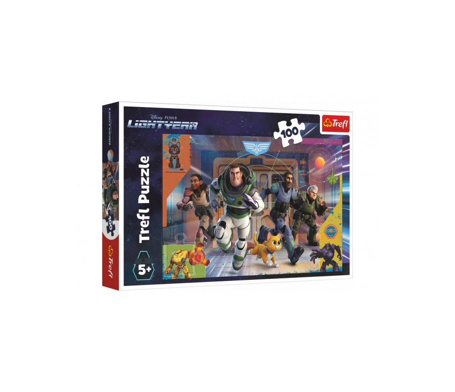 Puzzle Buzz Lightyear/Buzz Rakeťák 100 dílků 41x27,5cm v krabici 29x19x4cm