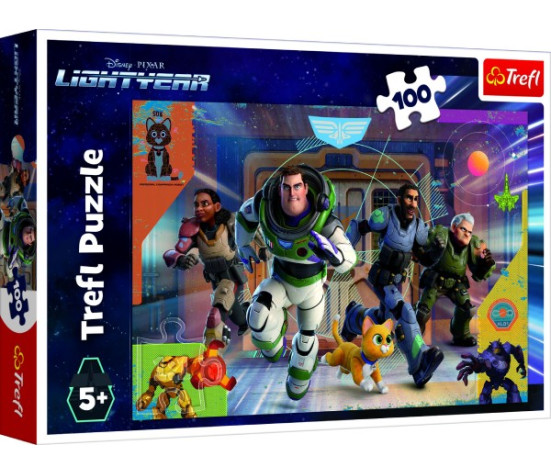 Puzzle Buzz Lightyear/Buzz Rakeťák 100 dílků 41x27,5cm v krabici 29x19x4cm