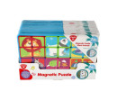 Puzzle magnetické deskové zvířata plast ve fólii 30x20x1cm 12ks v boxu 24m+