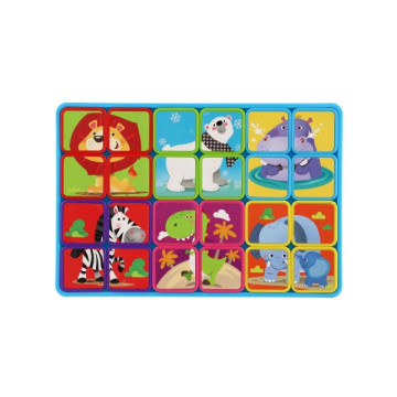 Puzzle magnetické deskové zvířata plast ve fólii 30x20x1cm 12ks v boxu 24m+